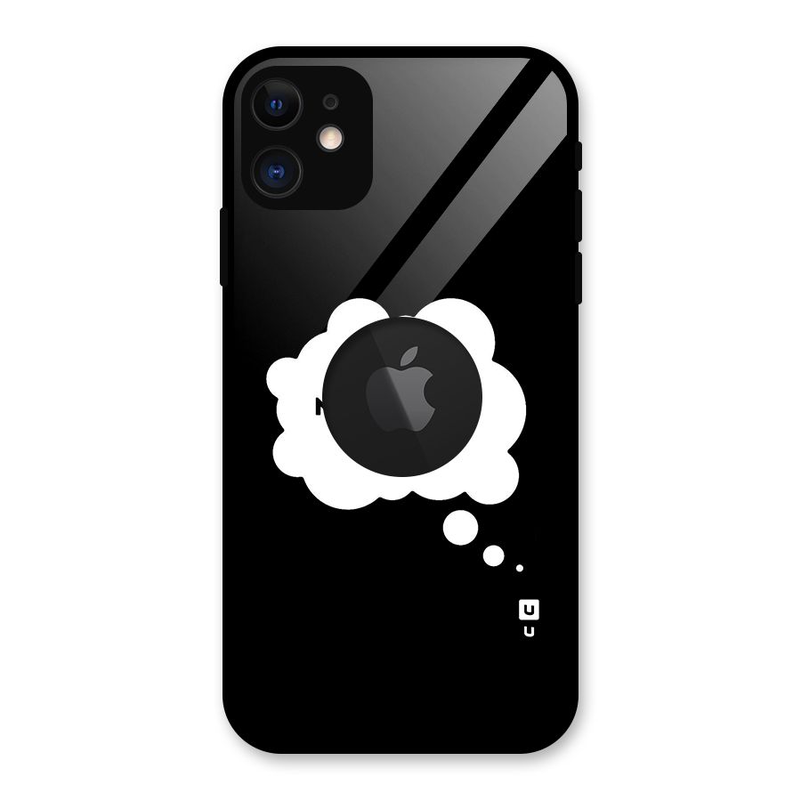 Why No Food Yet Glass Back Case for iPhone 11 Logo Cut