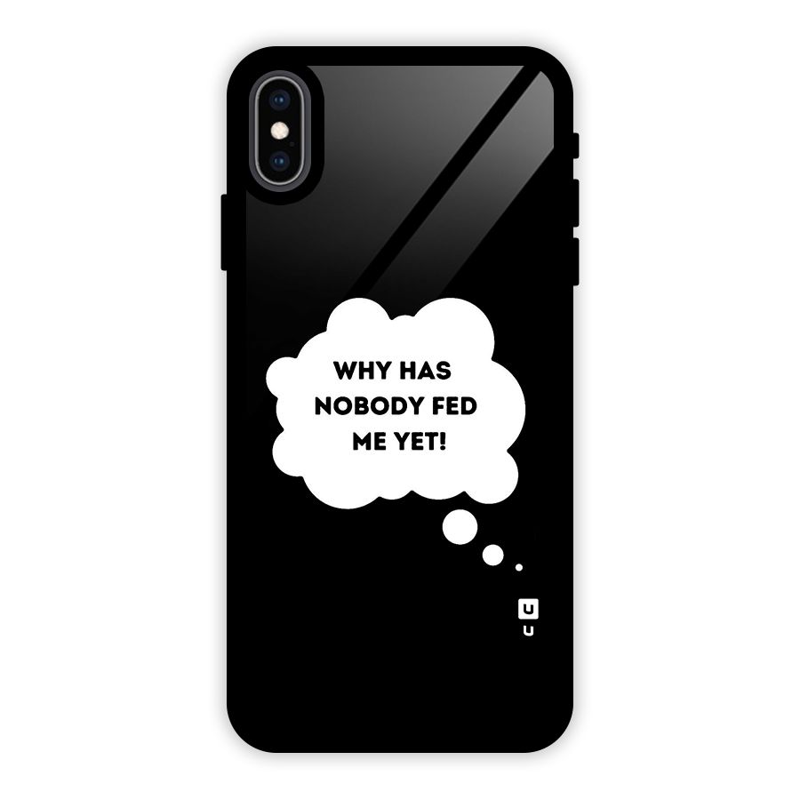 Why No Food Yet Glass Back Case for iPhone XS Max
