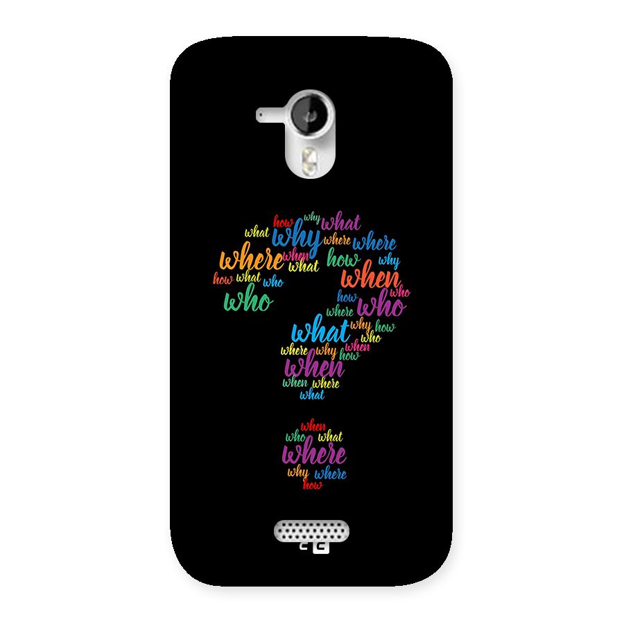 Why When Where How Back Case for Canvas HD A116