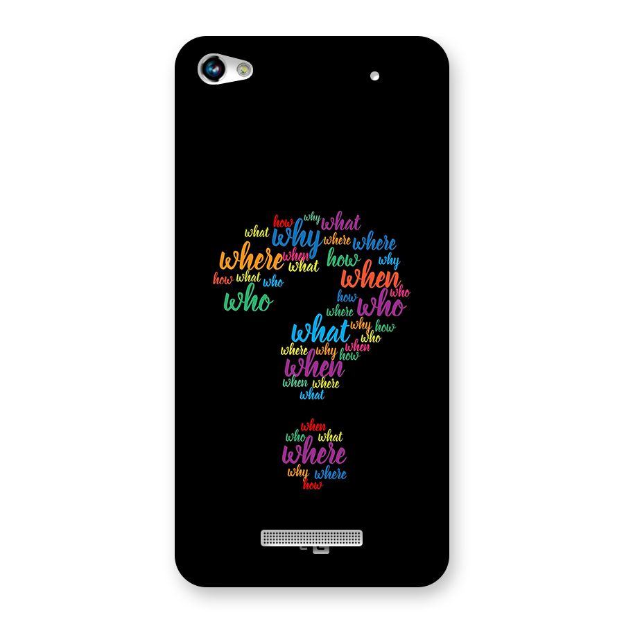 Why When Where How Back Case for Canvas Hue 2 A316