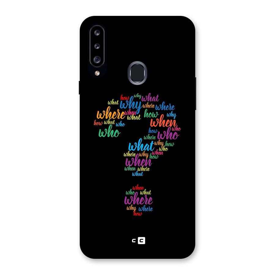 Why When Where How Back Case for Galaxy A20s