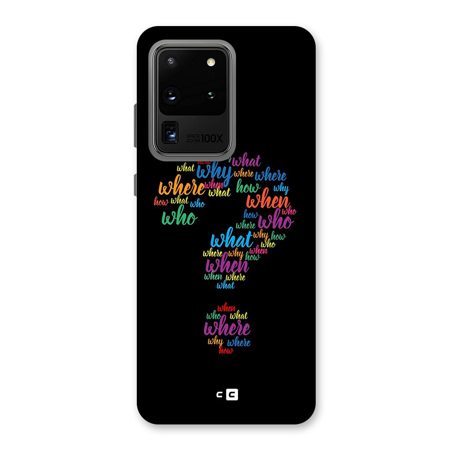 Why When Where How Back Case for Galaxy S20 Ultra