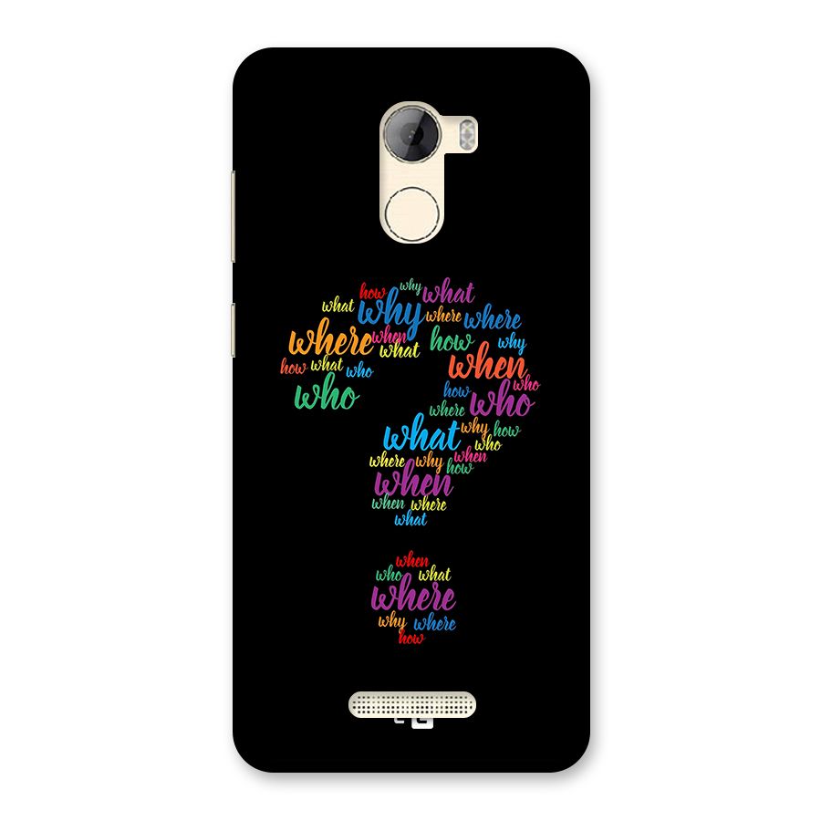 Why When Where How Back Case for Gionee A1 LIte