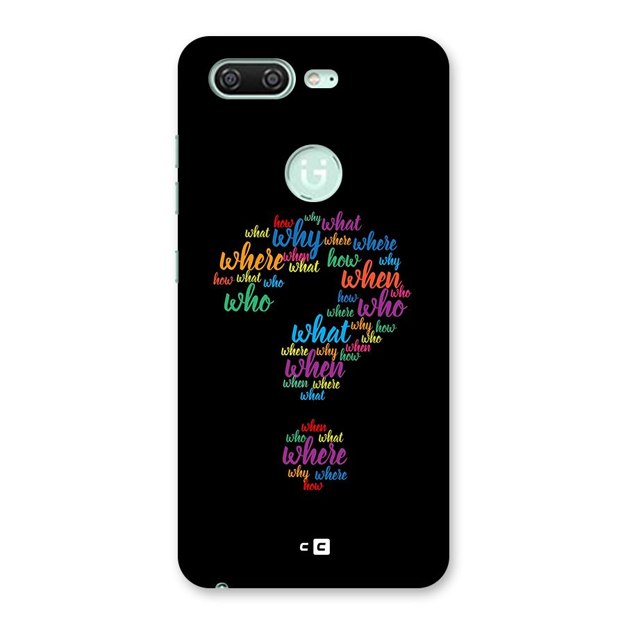 Why When Where How Back Case for Gionee S10
