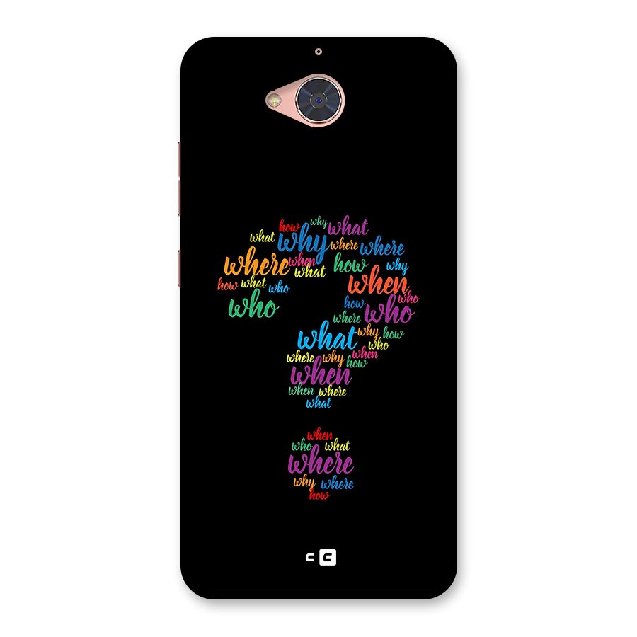 Why When Where How Back Case for Gionee S6 Pro