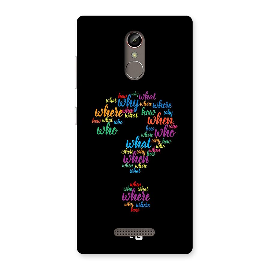Why When Where How Back Case for Gionee S6s