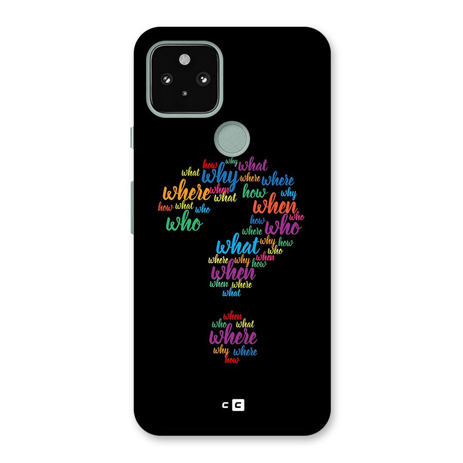 Why When Where How Back Case for Google Pixel 5