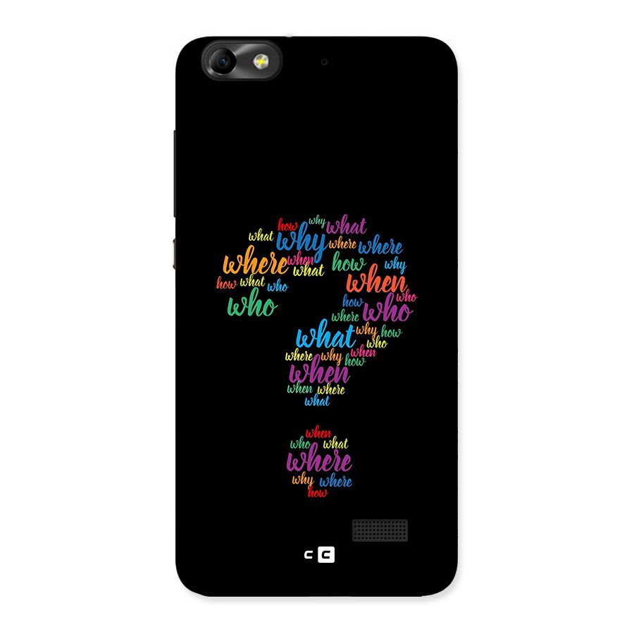 Why When Where How Back Case for Honor 4C