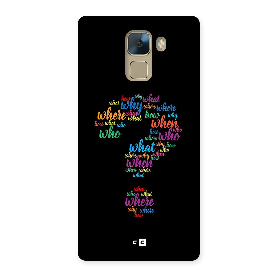 Why When Where How Back Case for Honor 7