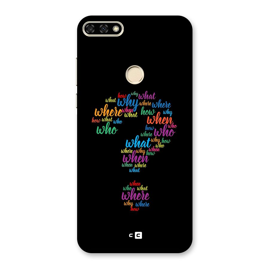 Why When Where How Back Case for Honor 7A