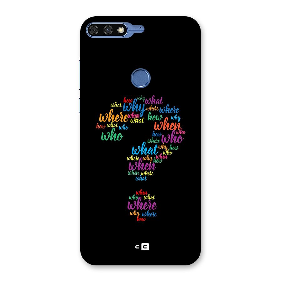 Why When Where How Back Case for Honor 7C