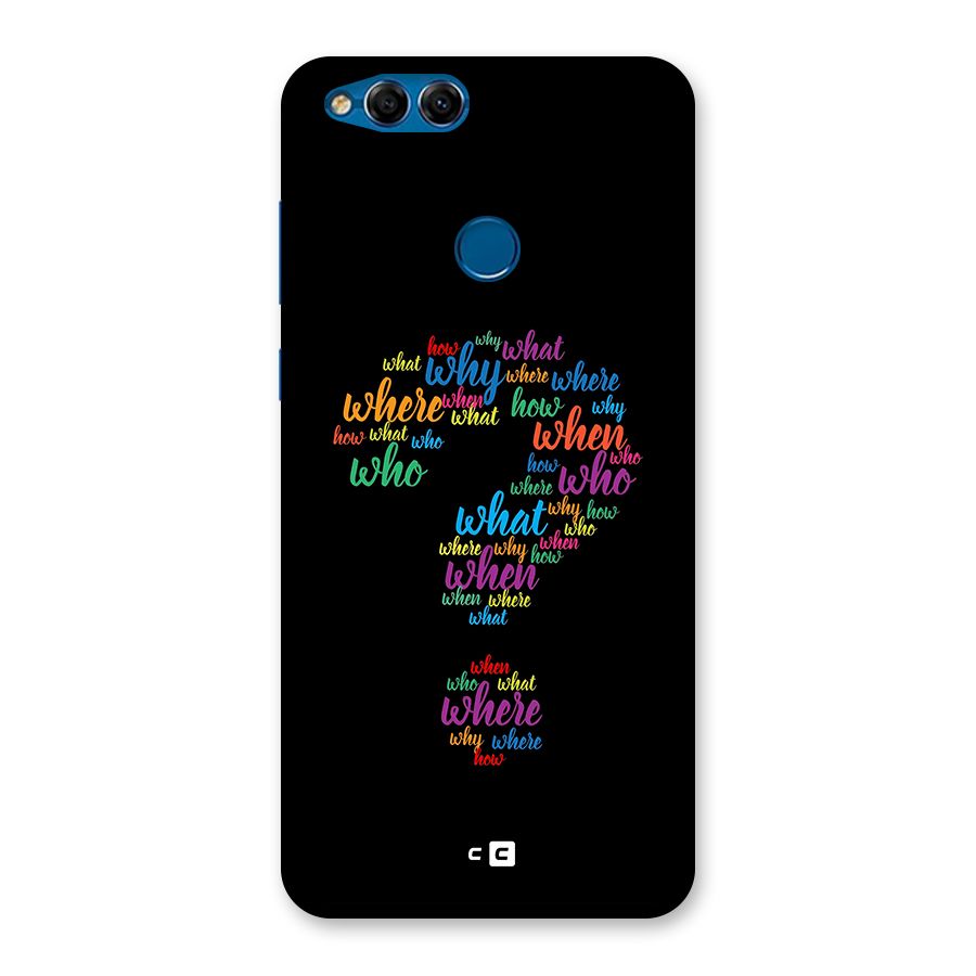 Why When Where How Back Case for Honor 7X