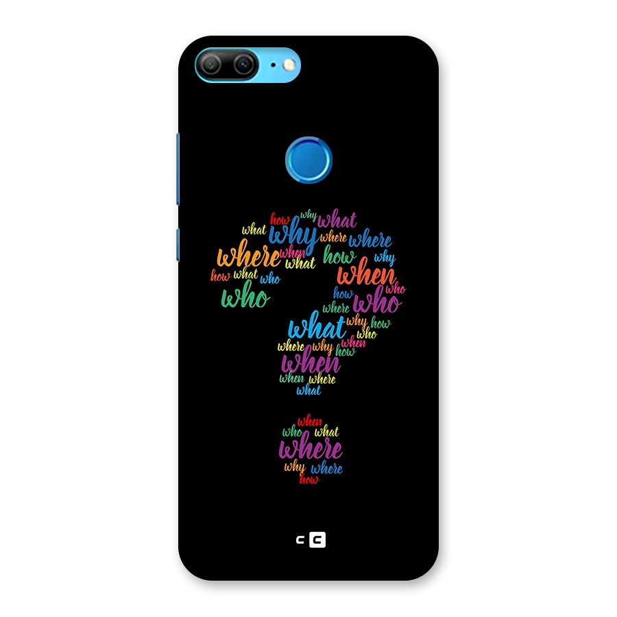 Why When Where How Back Case for Honor 9 Lite