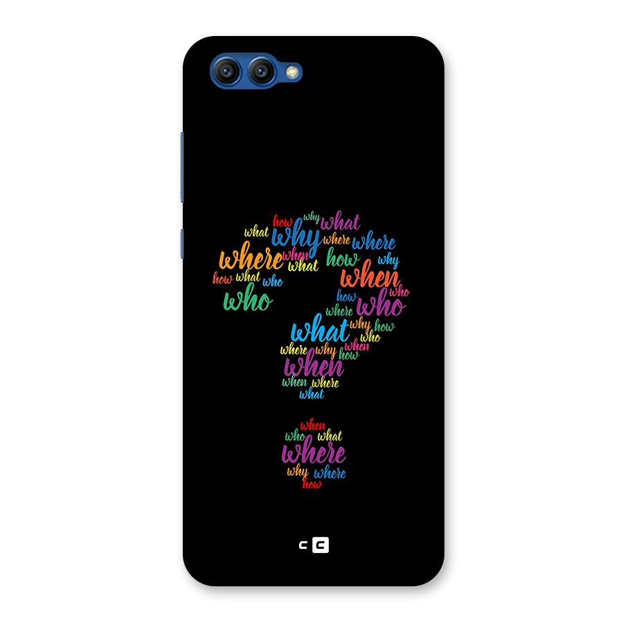 Why When Where How Back Case for Honor View 10