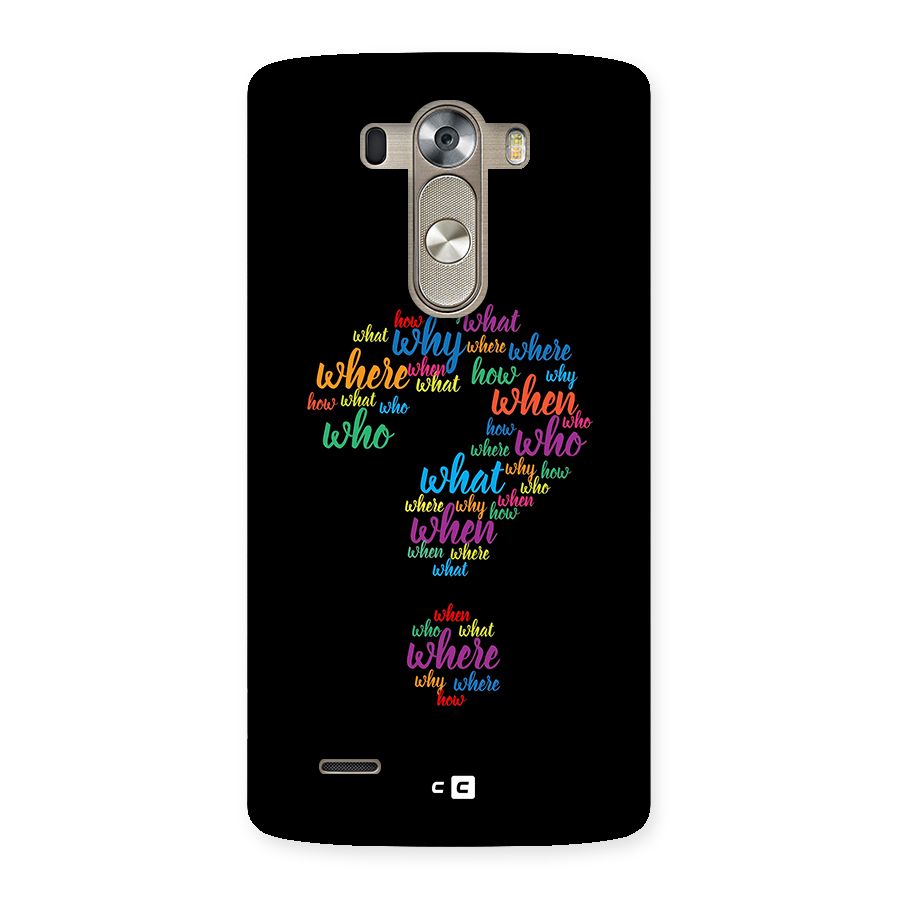 Why When Where How Back Case for LG G3