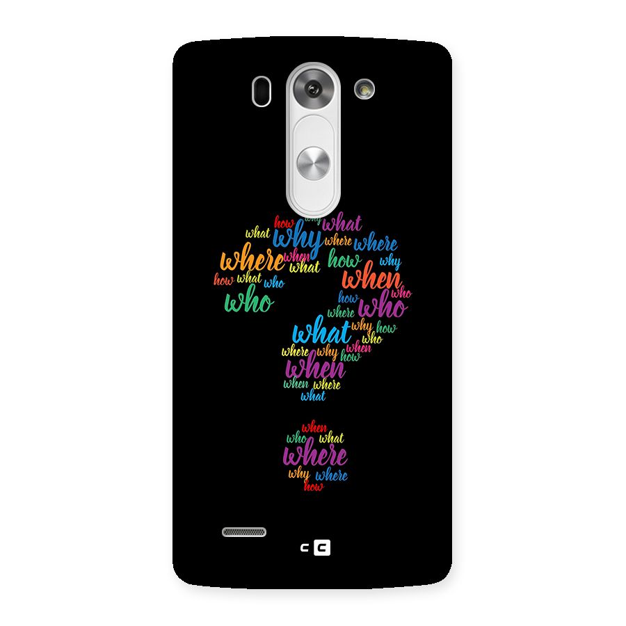 Why When Where How Back Case for LG G3 Mini