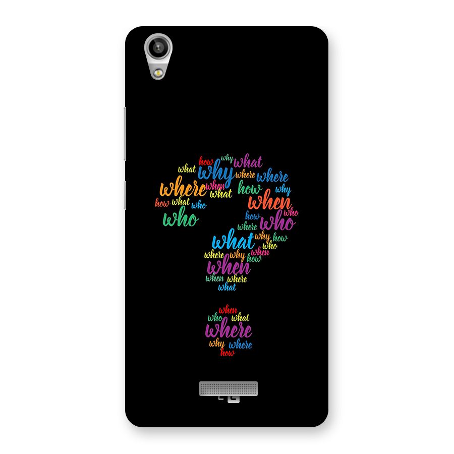 Why When Where How Back Case for Lava Pixel V1