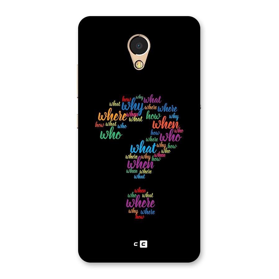 Why When Where How Back Case for Lenovo P2