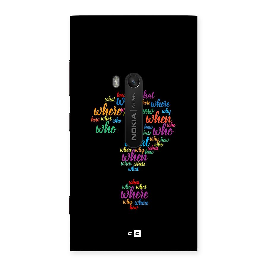 Why When Where How Back Case for Lumia 920