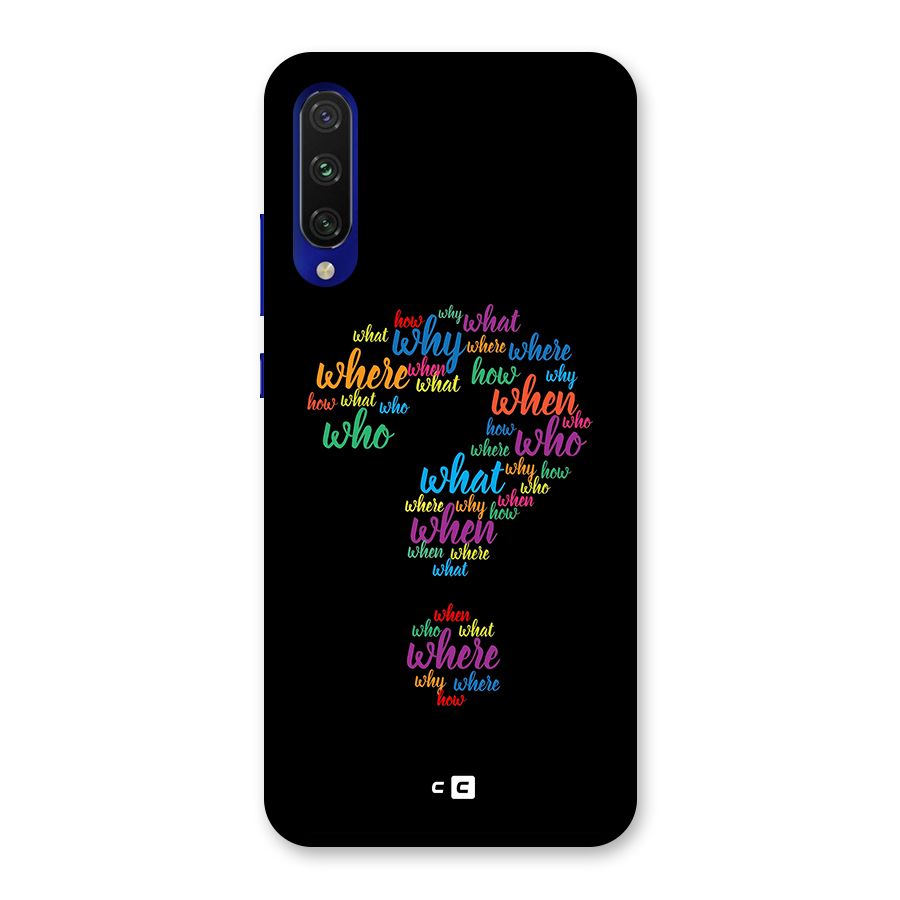 Why When Where How Back Case for Mi A3