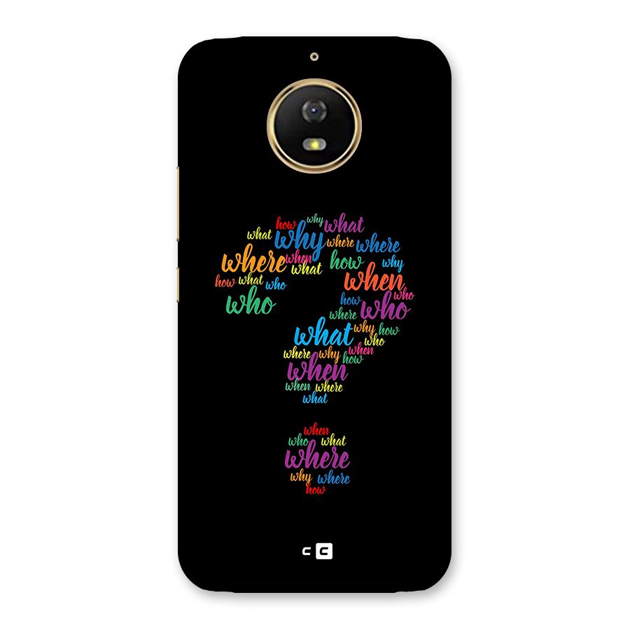 Why When Where How Back Case for Moto G5s
