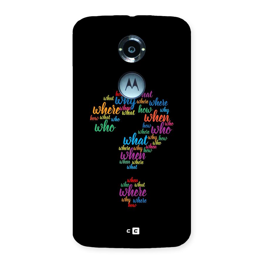 Why When Where How Back Case for Moto X2