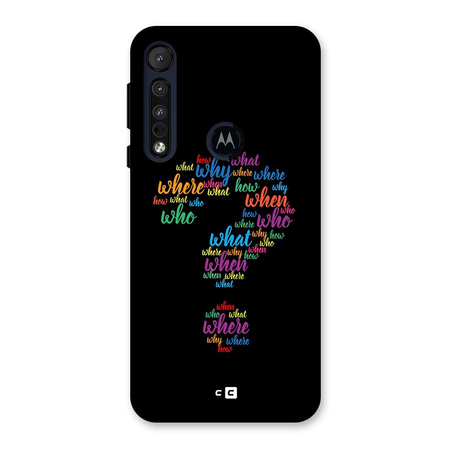 Why When Where How Back Case for Motorola One Macro