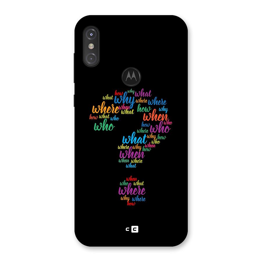 Why When Where How Back Case for Motorola One Power