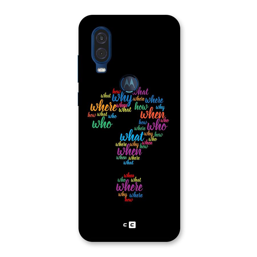 Why When Where How Back Case for Motorola One Vision