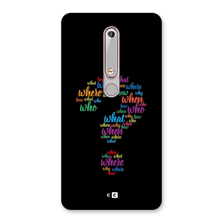Why When Where How Back Case for Nokia 6.1