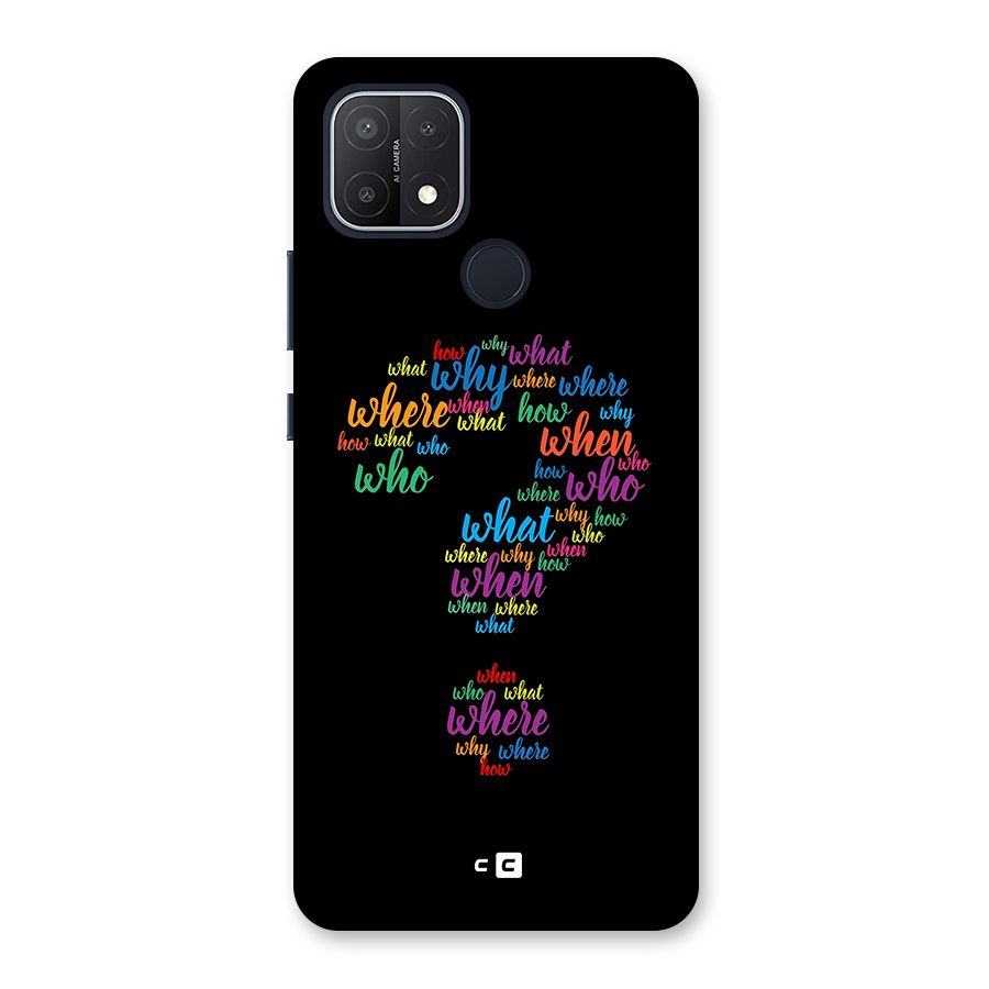 Why When Where How Back Case for Oppo A15