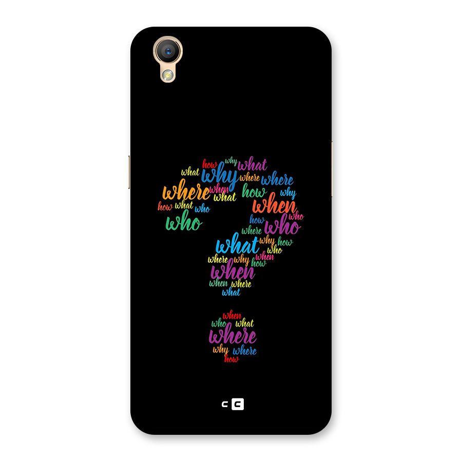Why When Where How Back Case for Oppo A37