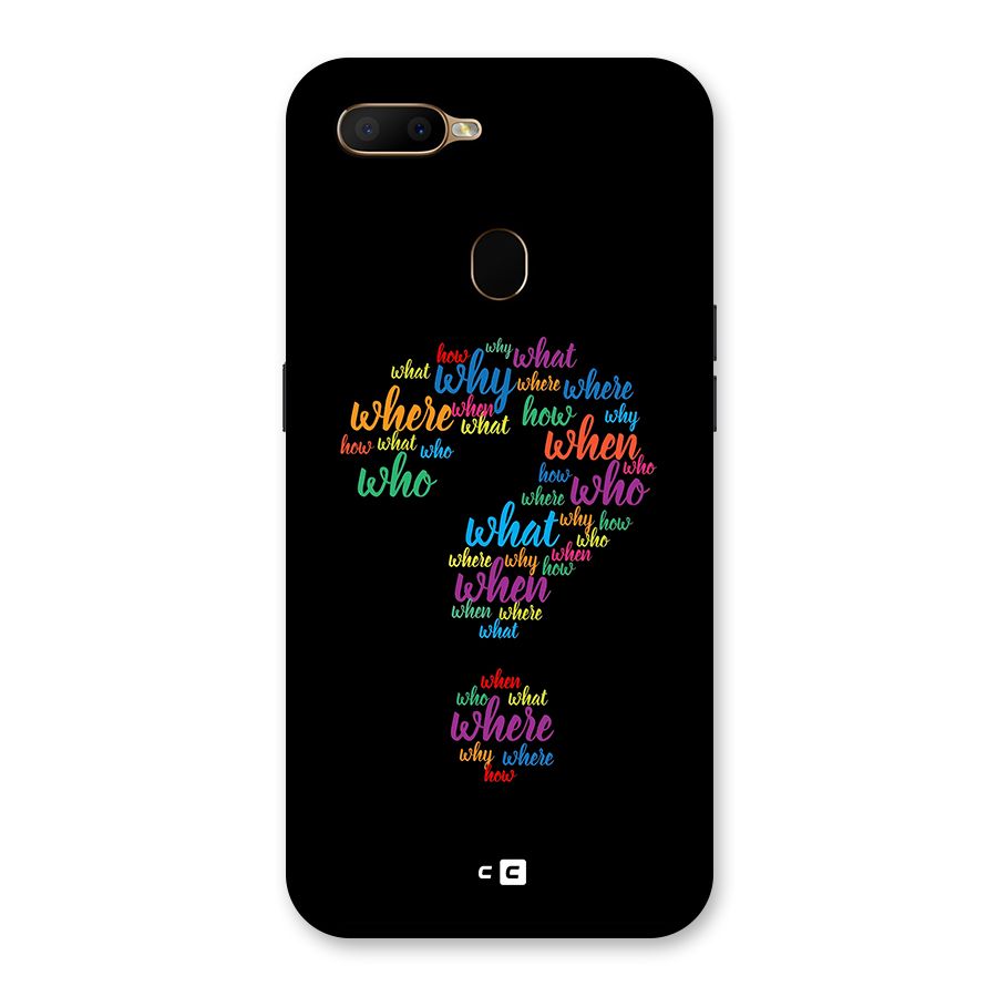 Why When Where How Back Case for Oppo A5s