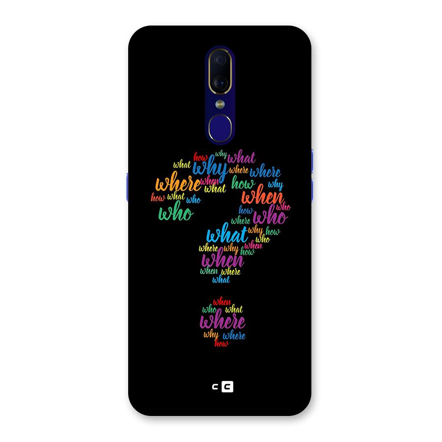 Why When Where How Back Case for Oppo A9