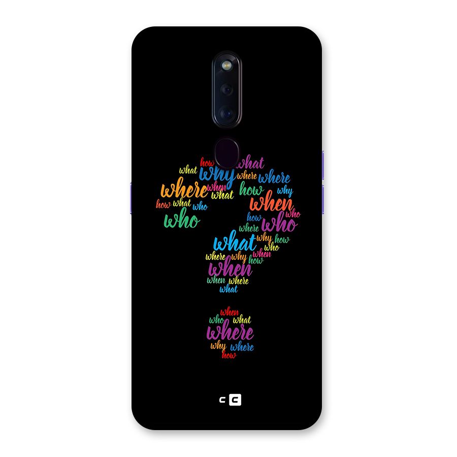 Why When Where How Back Case for Oppo F11 Pro