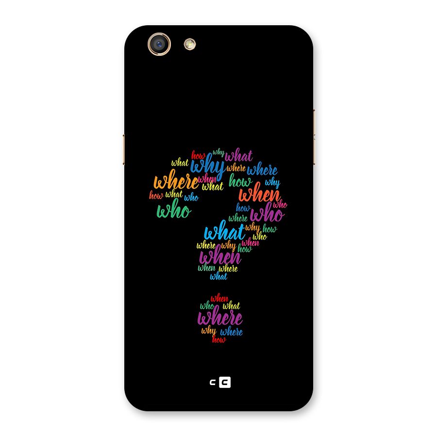 Why When Where How Back Case for Oppo F3