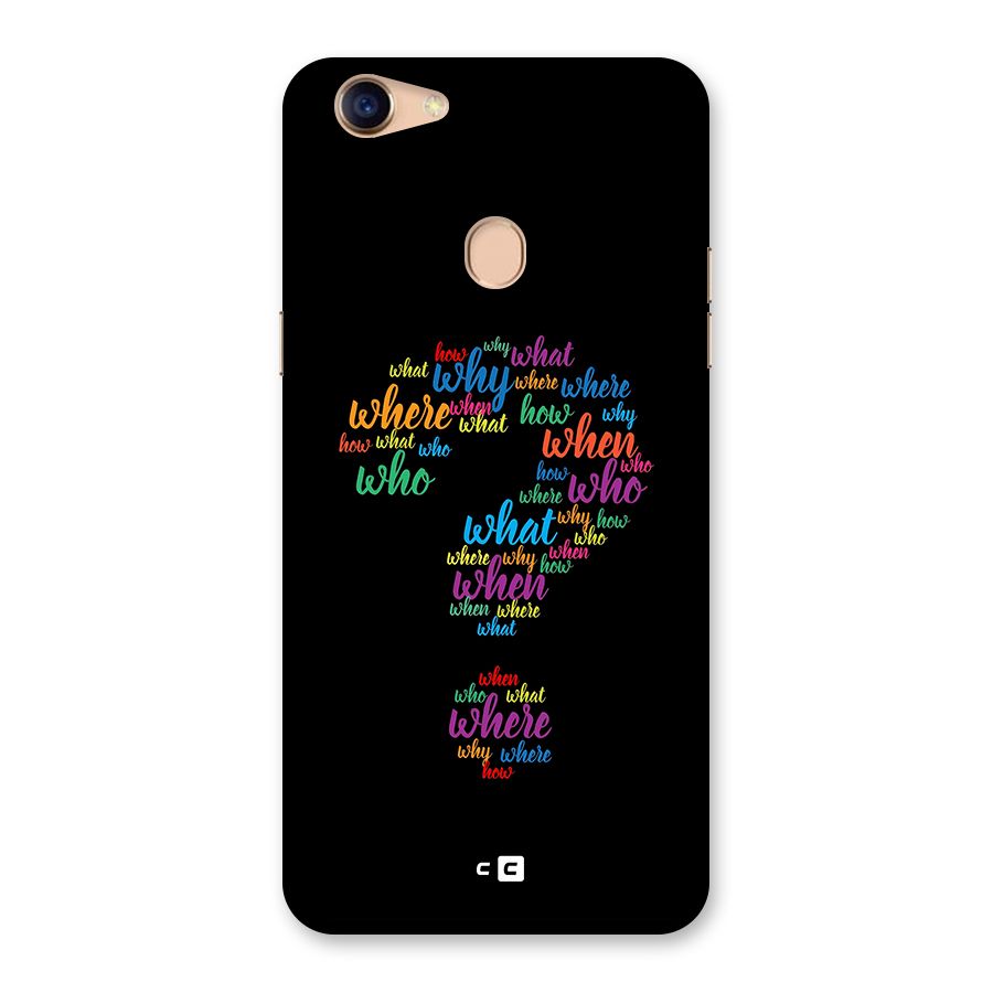 Why When Where How Back Case for Oppo F5 Youth
