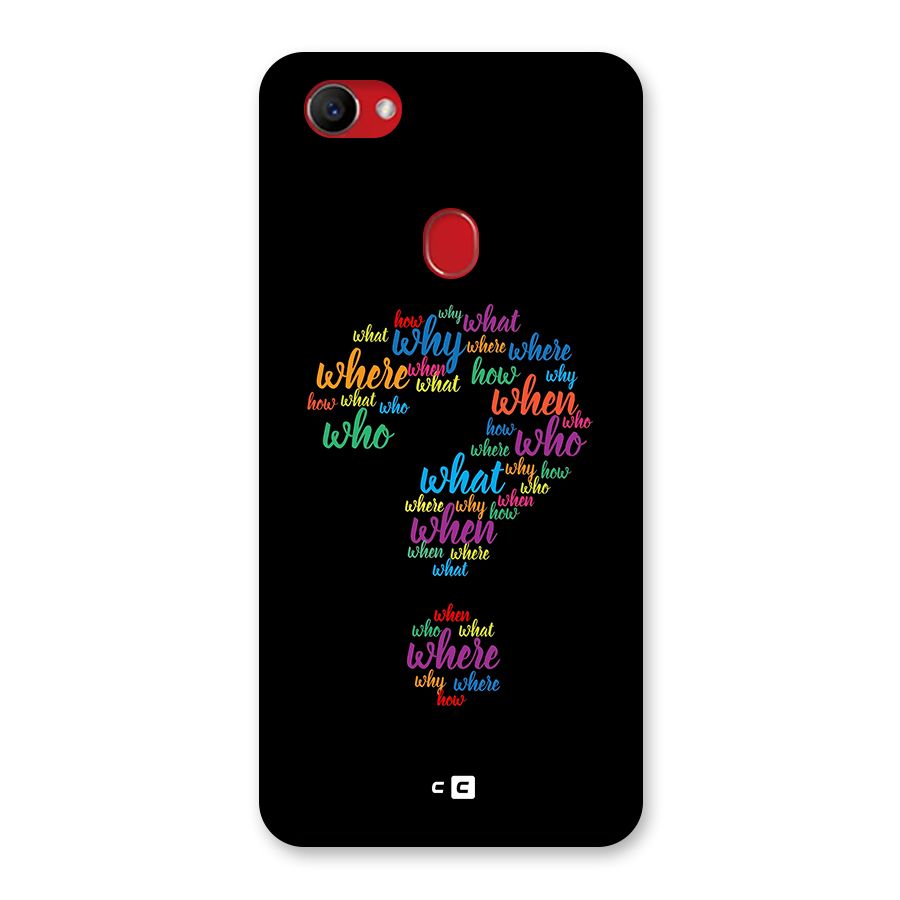 Why When Where How Back Case for Oppo F7