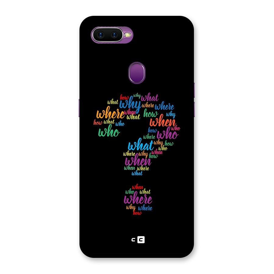 Why When Where How Back Case for Oppo F9