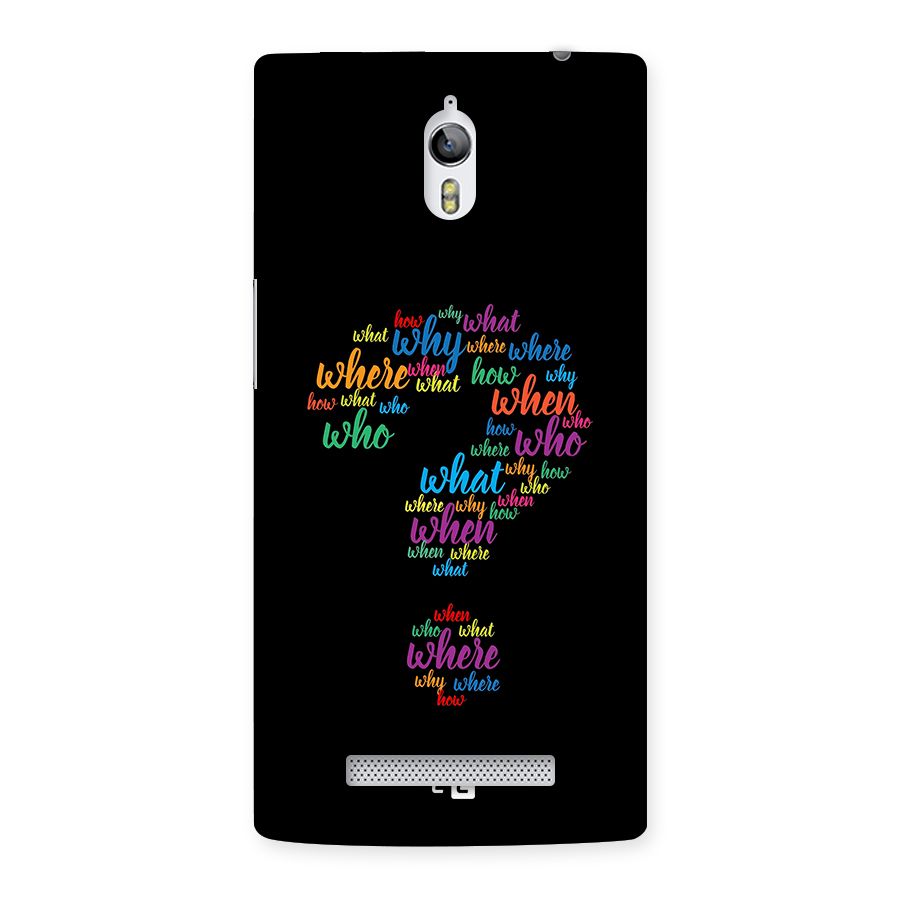 Why When Where How Back Case for Oppo Find 7