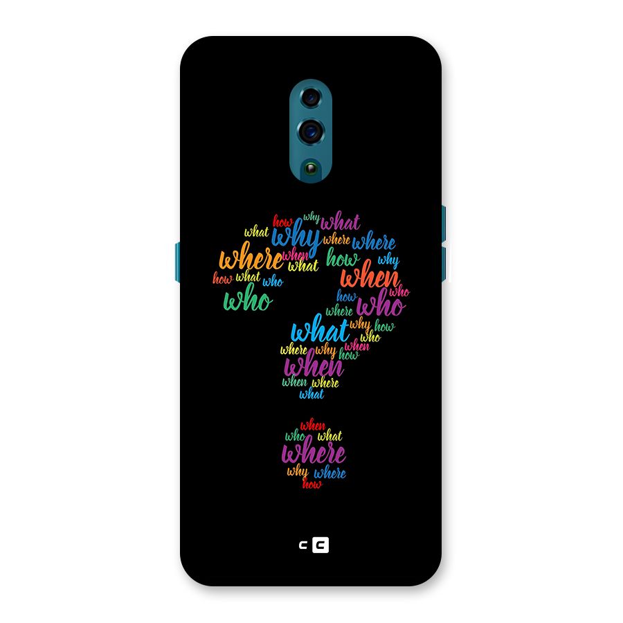 Why When Where How Back Case for Oppo Reno