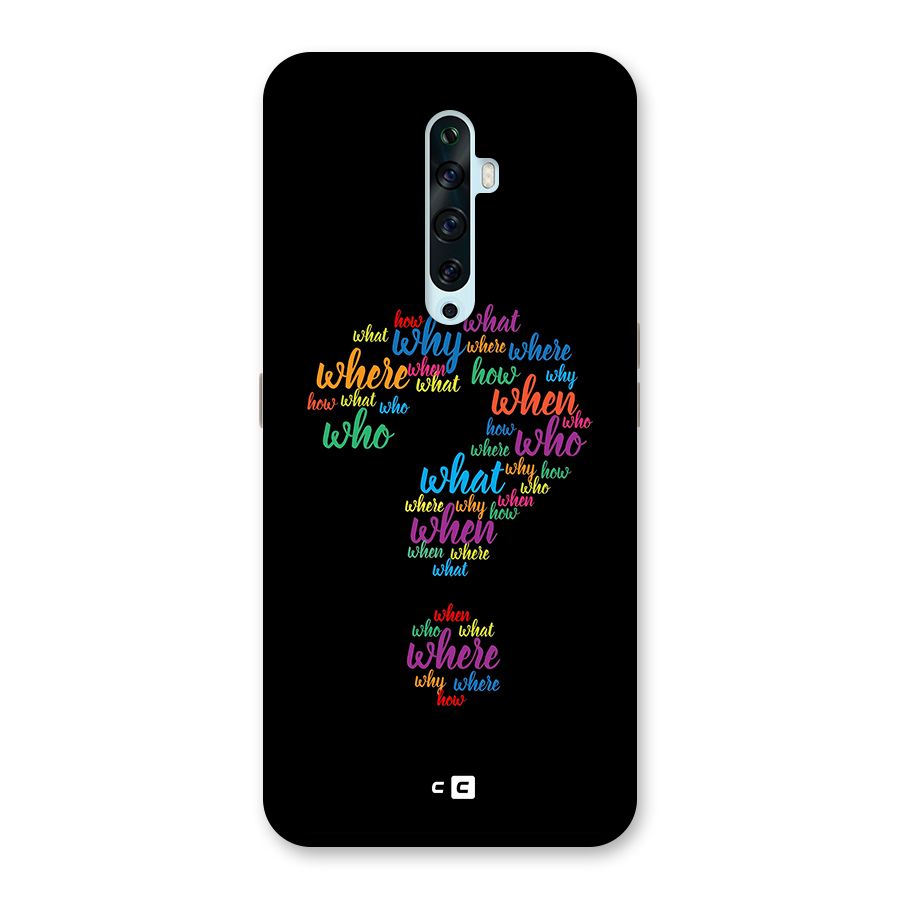 Why When Where How Back Case for Oppo Reno2 F