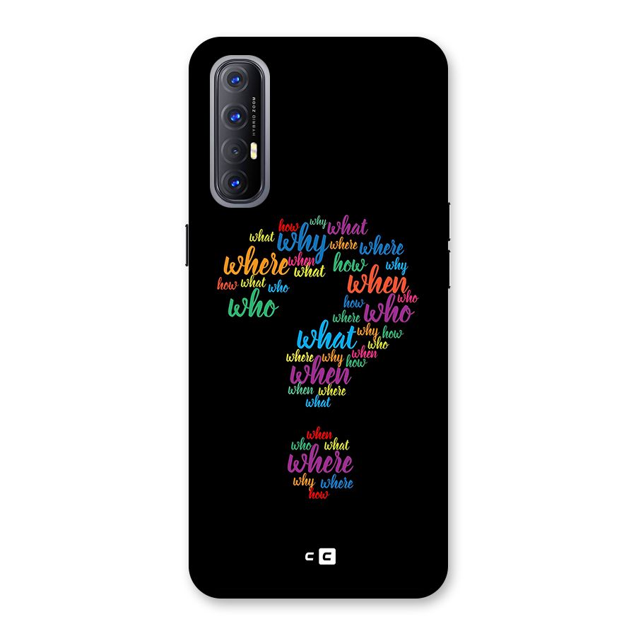 Why When Where How Back Case for Oppo Reno3 Pro