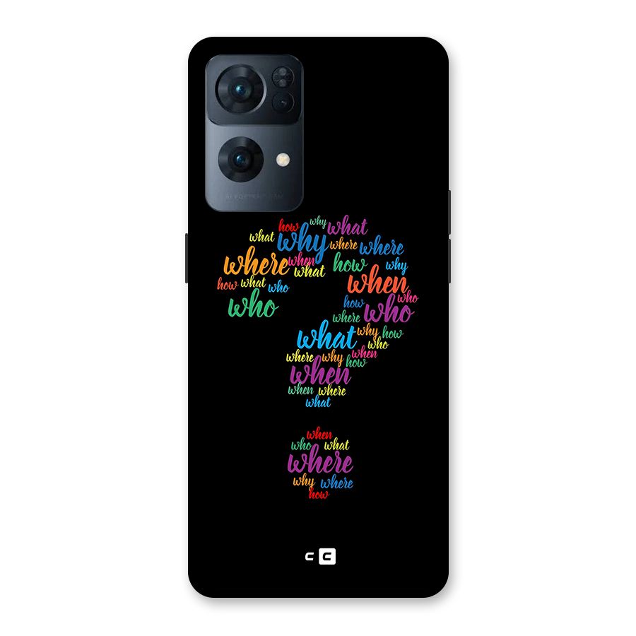 Why When Where How Back Case for Oppo Reno7 Pro 5G
