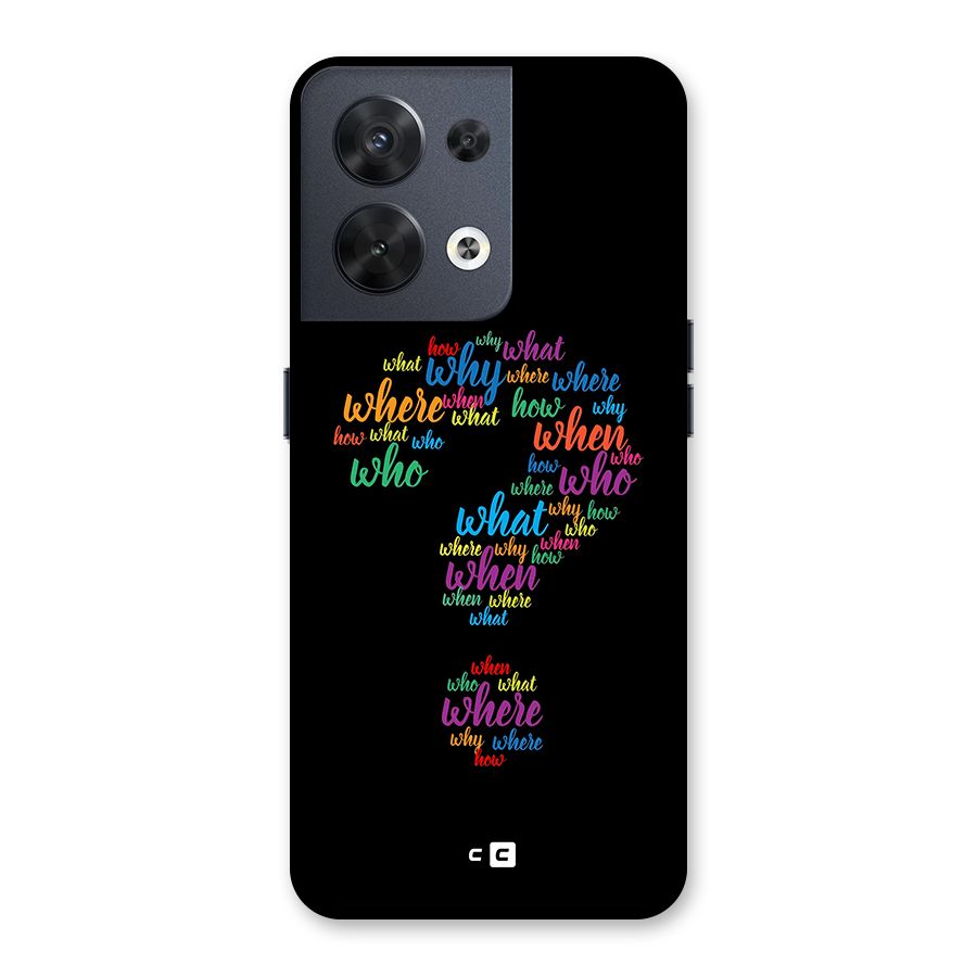 Why When Where How Back Case for Oppo Reno8 5G