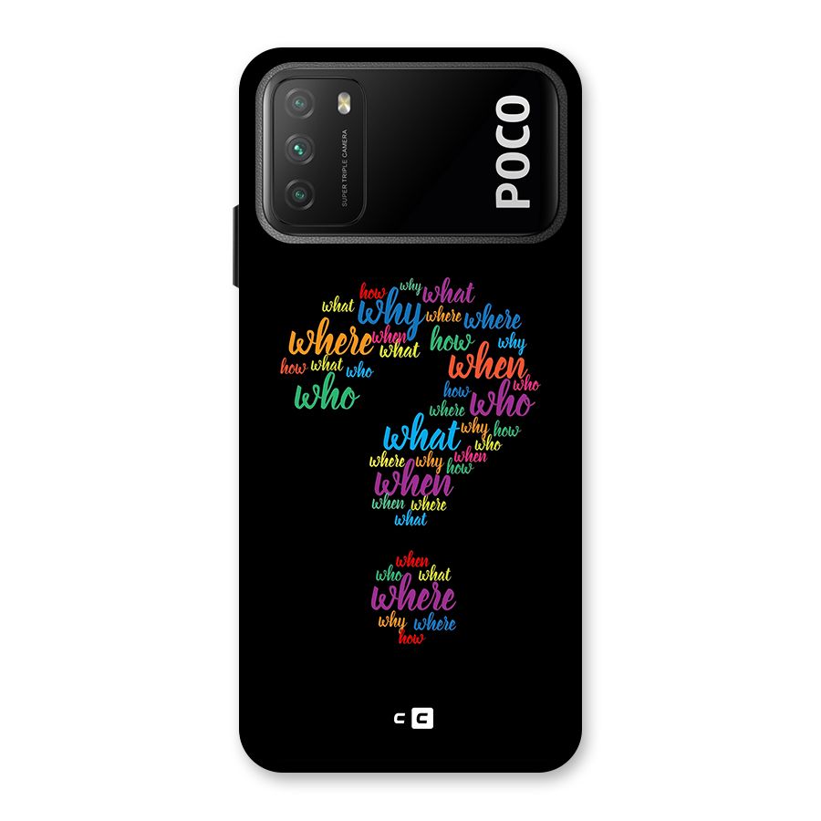 Why When Where How Back Case for Poco M3