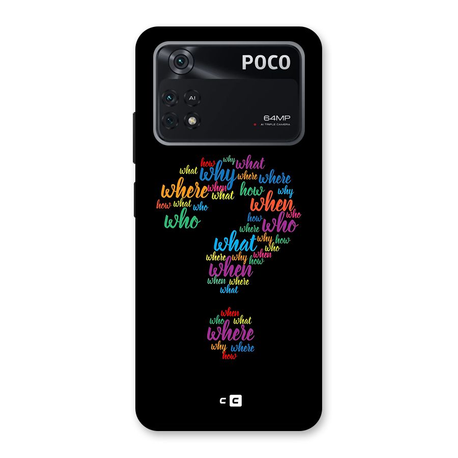 Why When Where How Back Case for Poco M4 Pro 4G