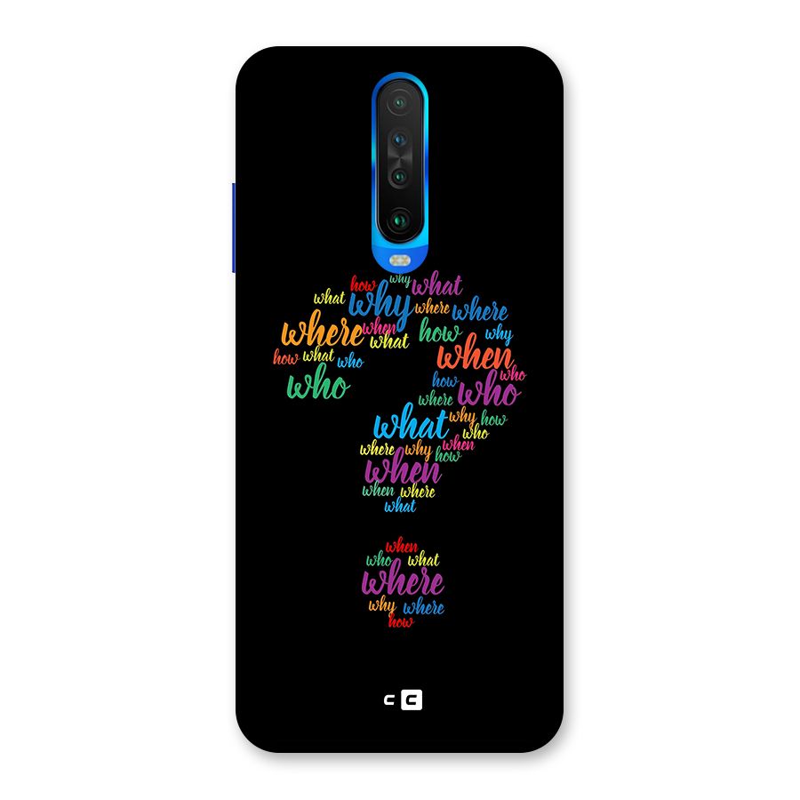 Why When Where How Back Case for Poco X2