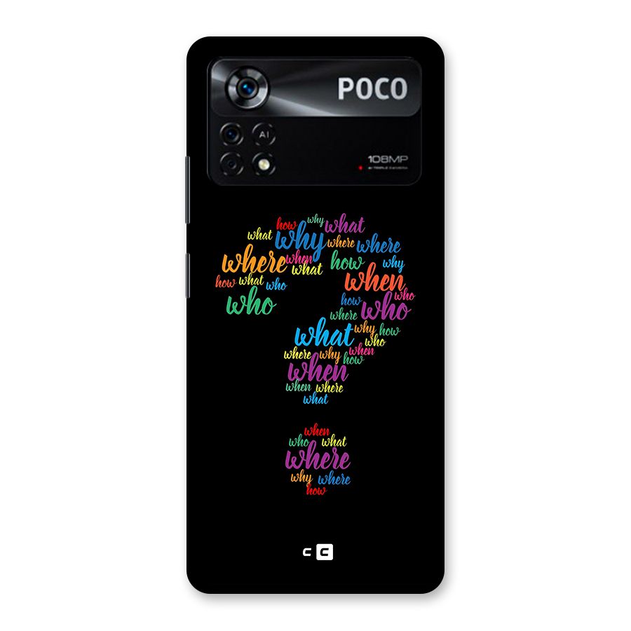 Why When Where How Back Case for Poco X4 Pro 5G