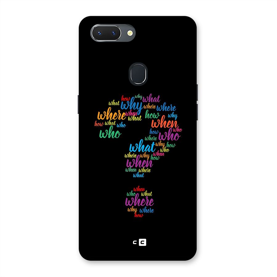 Why When Where How Back Case for Realme 2
